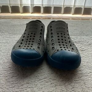 Native Jefferson Gray and Blue Slip-Ons